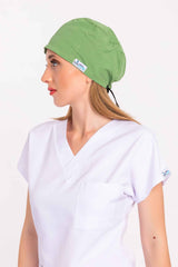 Düz Fıstık Yeşili Renk Doktor Hemşire Hastane Aşçı Medikal Cerrahi Bone - Pazaribu