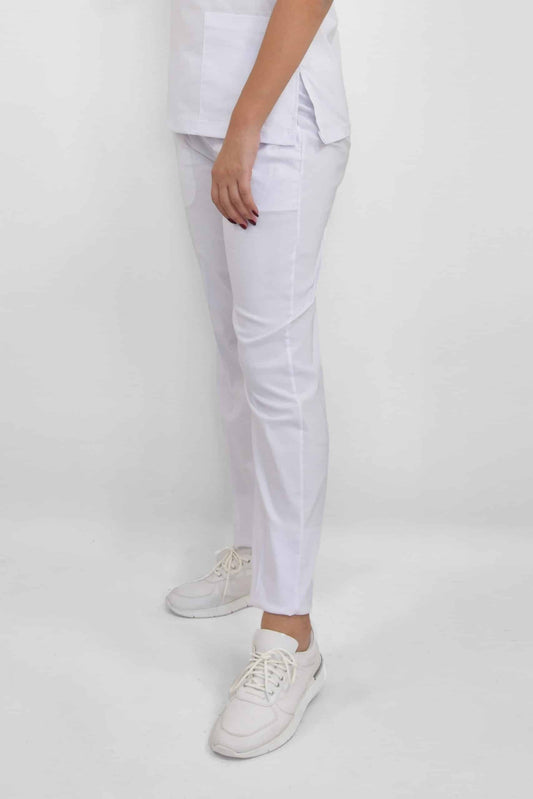 Beyaz Likralı Pantolon