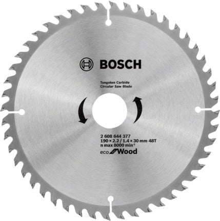 Bosch Eco For Wood Ahşap Daire Testere 190 X 2.2/1.4 X 30 mm 48 Diş - Pazaribu