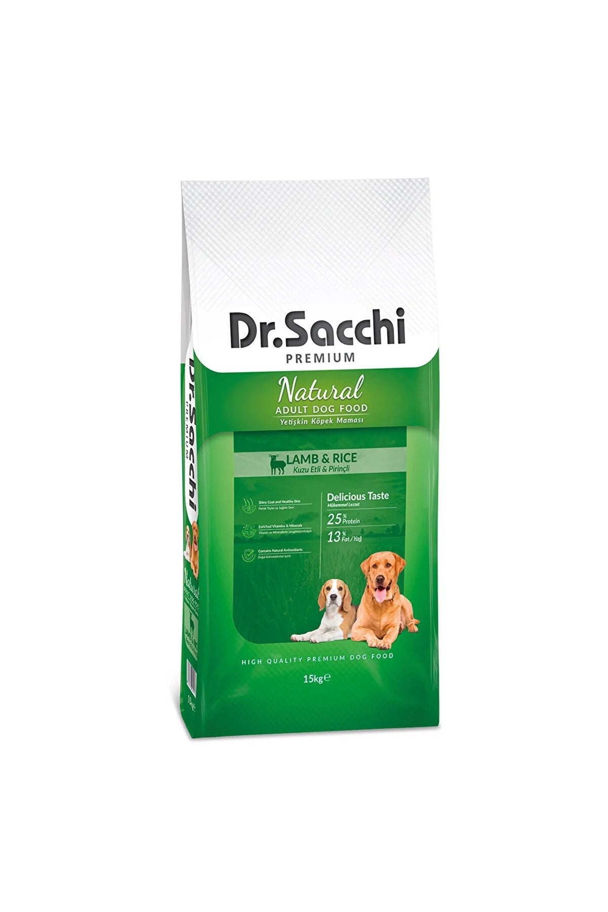 Dr. Sacchi Kuzu Etli Ve Pirinçli Yetişkin Köpek Maması 15 kg - Pazaribu