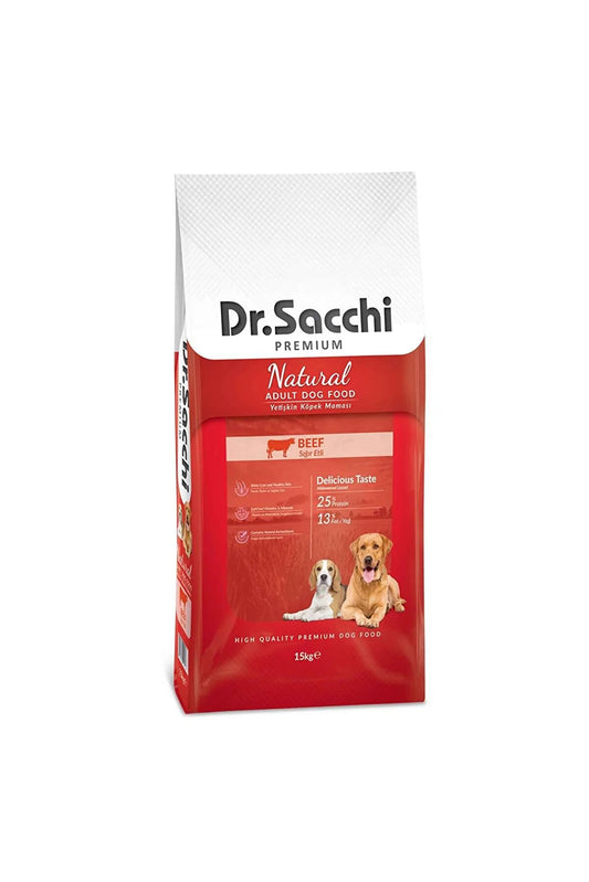Dr. Sacchi Sığır Etli Yetişkin Köpek Maması 15 Kg - Pazaribu