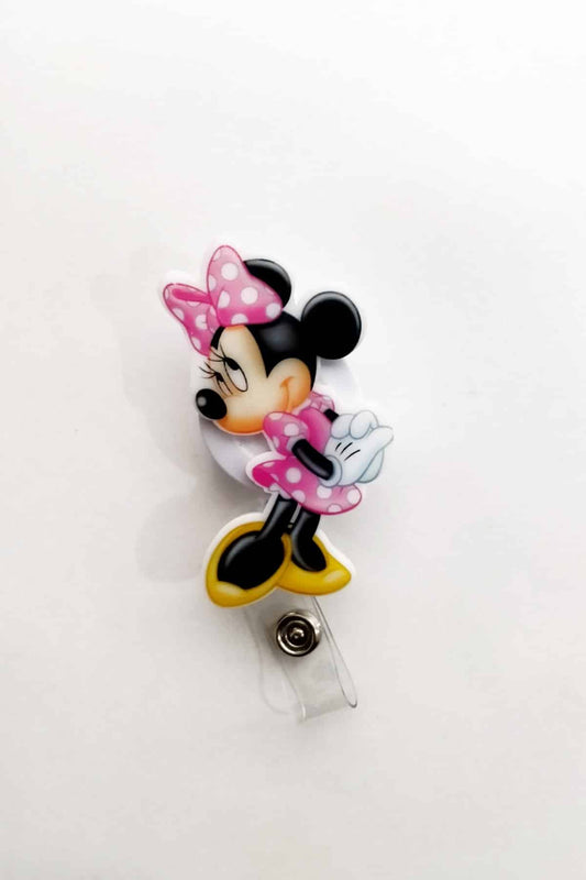 Minnie Mouse Desenli Yoyo Yaka Kartlığı