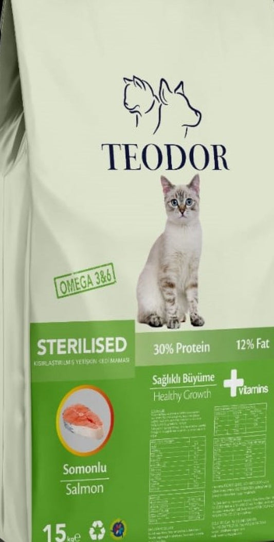 Teodor Sterilised Yetişkin Kedi Maması 15 Kg - Pazaribu